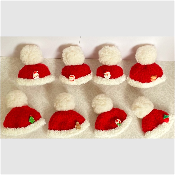 【1/12ドール】クリスマスニット帽（赤）