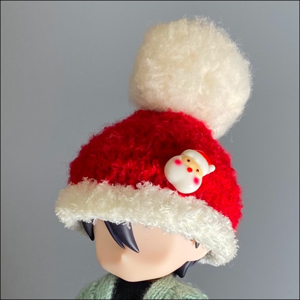 【1/12ドール】クリスマスニット帽(赤)