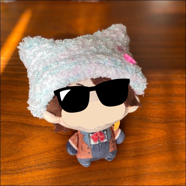 【ぬい|頭囲26.5cm】猫耳ニット帽(星とクッキー)