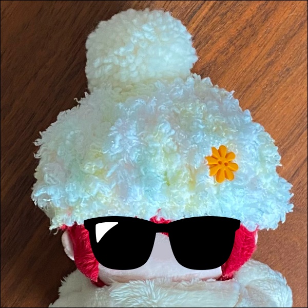 【ぬい・ぱぺ】ふわもこ花ニット帽(全4色)