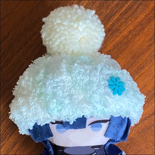 【ぬい・ぱぺ】ふわもこ花ニット帽(全4色)