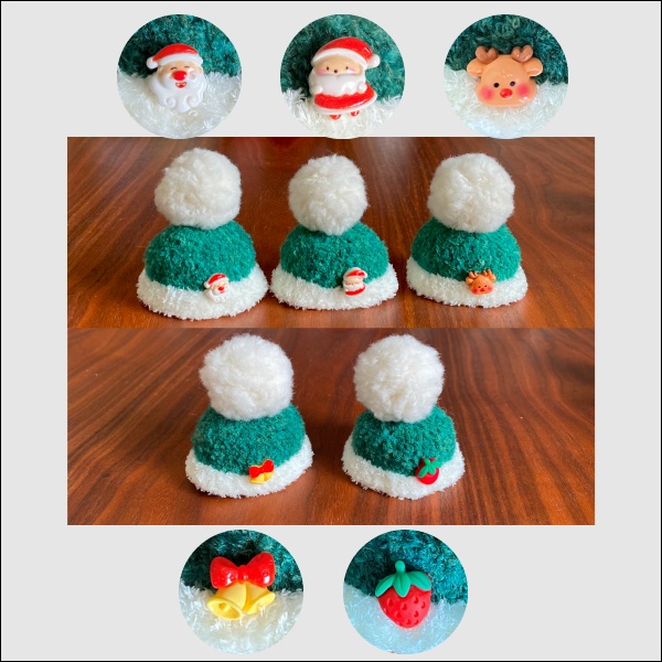 【1/12ドール】クリスマスニット帽(緑)