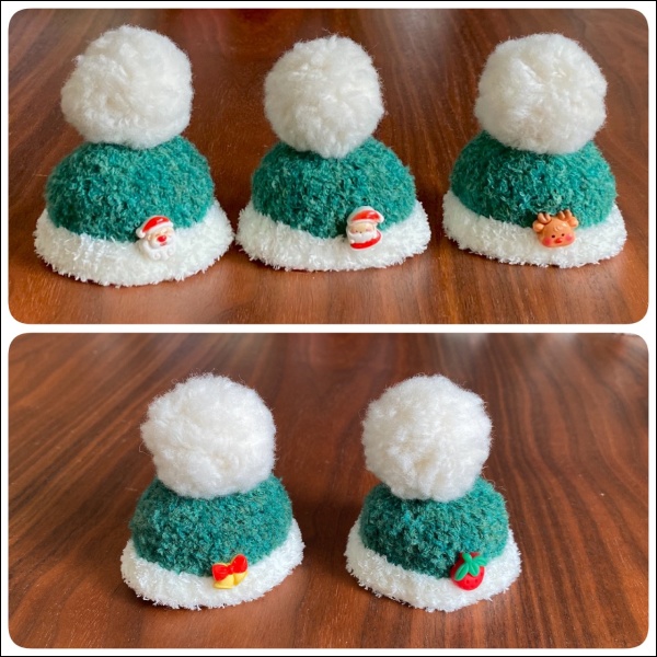 【1/12ドール】クリスマスニット帽（緑）