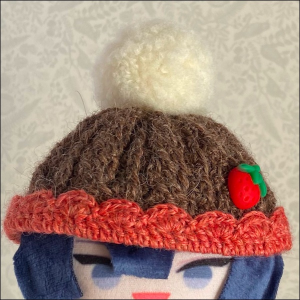 【ぬい・ぱぺ】いちごココアニット帽(2種)