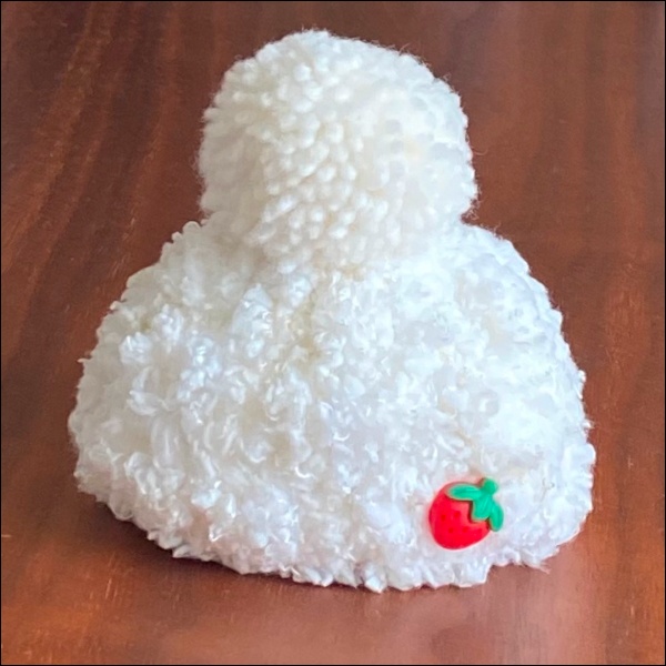 【ぬい・ぱぺ】ふわもこニット帽（ショートケーキ）