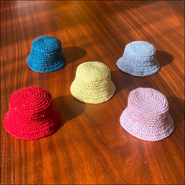  【1/12ドール】バケットハット 全5色（ネップヤーン）