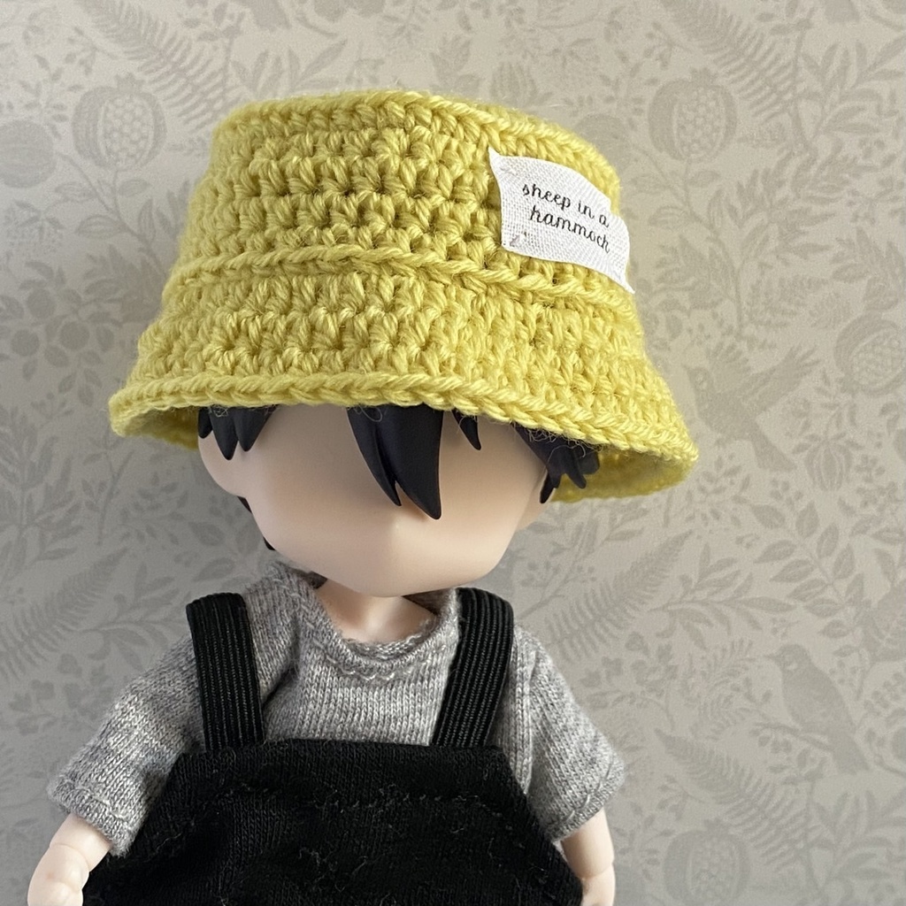 【1/12ドール】バケットハット(ブルー/パープル/グリーン/イエロー)