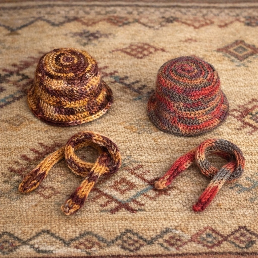 【1/12ドール】異国風バケットハット&マフラー