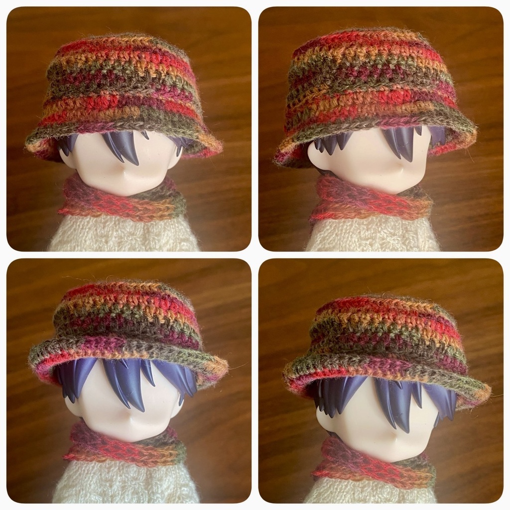 【1/12ドール】異国風バケットハット&マフラー