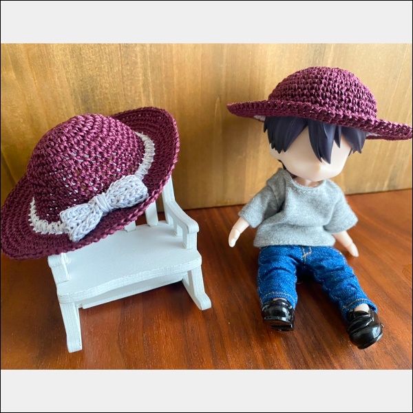 【1/12ドール】麦わら帽子(アメジスト)
