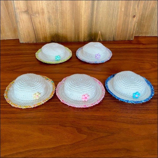 【ぬい・ぱぺ】花咲く帽子