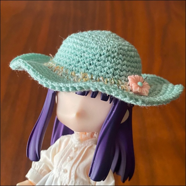 【1/12ドール】ラメ入り麦わら帽子