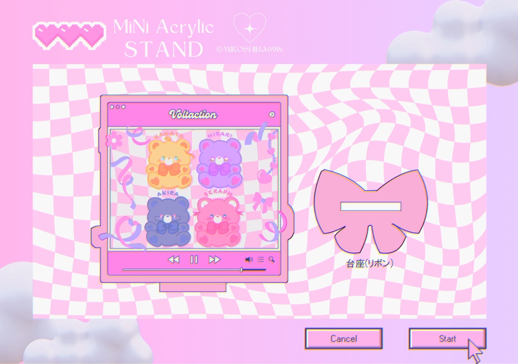 【非公式】くまたくしょん　ミニアクリルスタンド