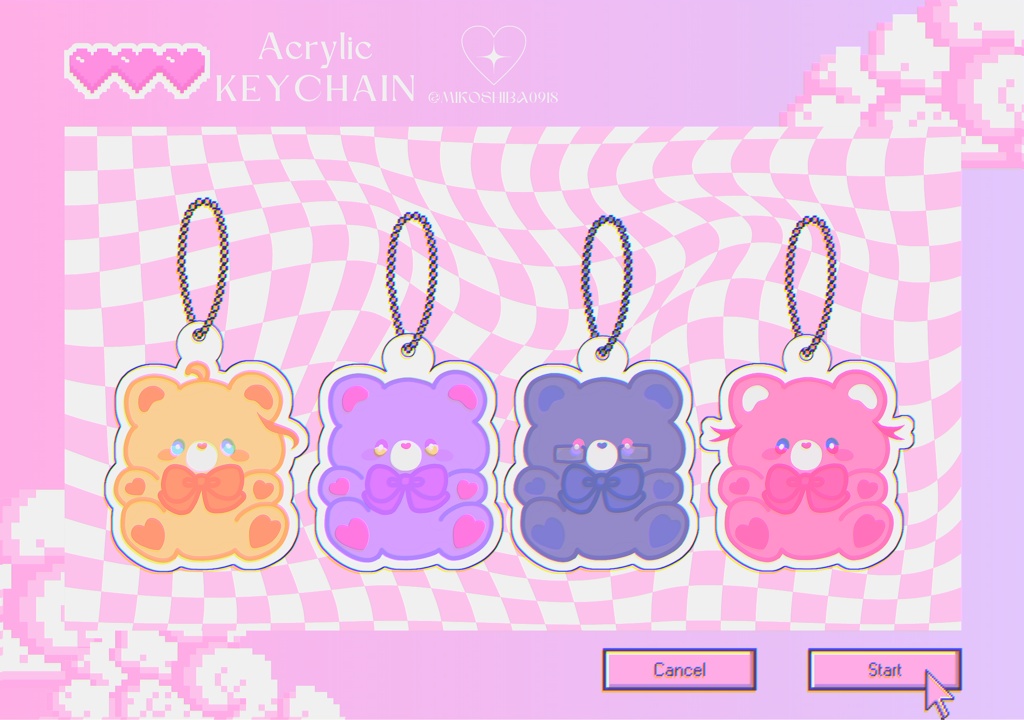 【非公式】くまたくしょん　アクリルキーチェーン