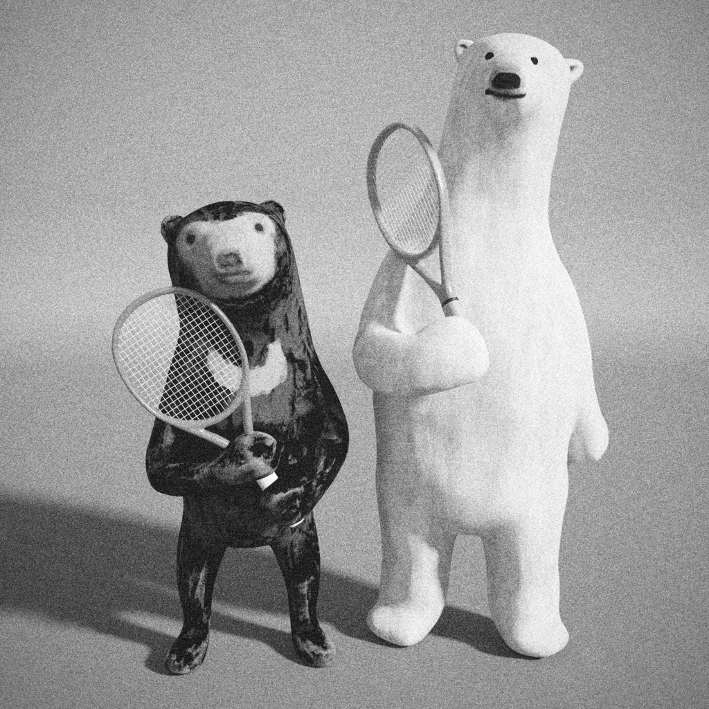 Tシャツ(tennis bears)(白)