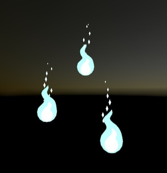 鬼火3Dモデル (VRC想定アクセサリ)