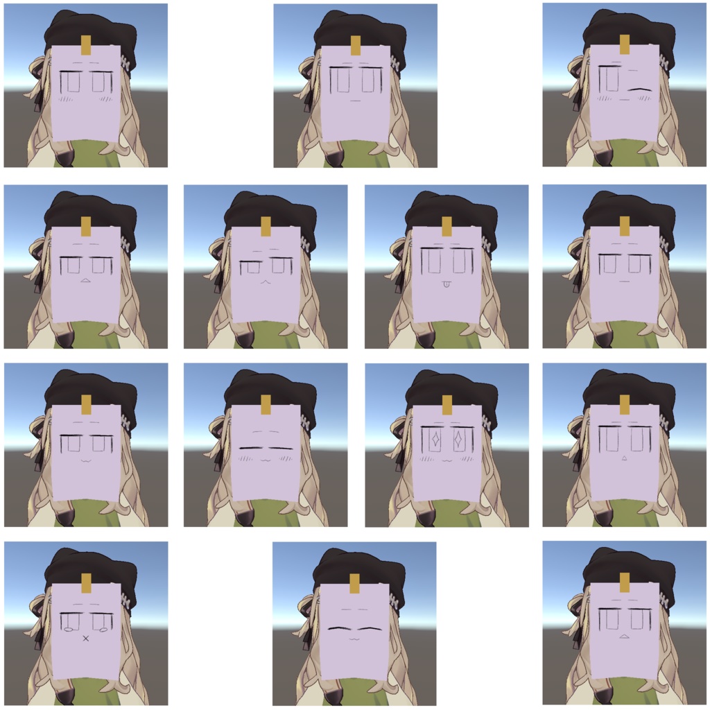 紙のかお(キプフェル用)