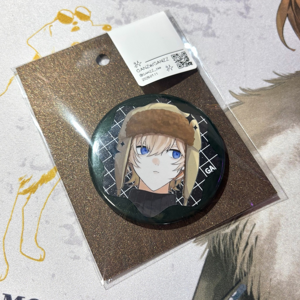 【1/11ただ超配2026】KNT黒グリッター缶バッジ