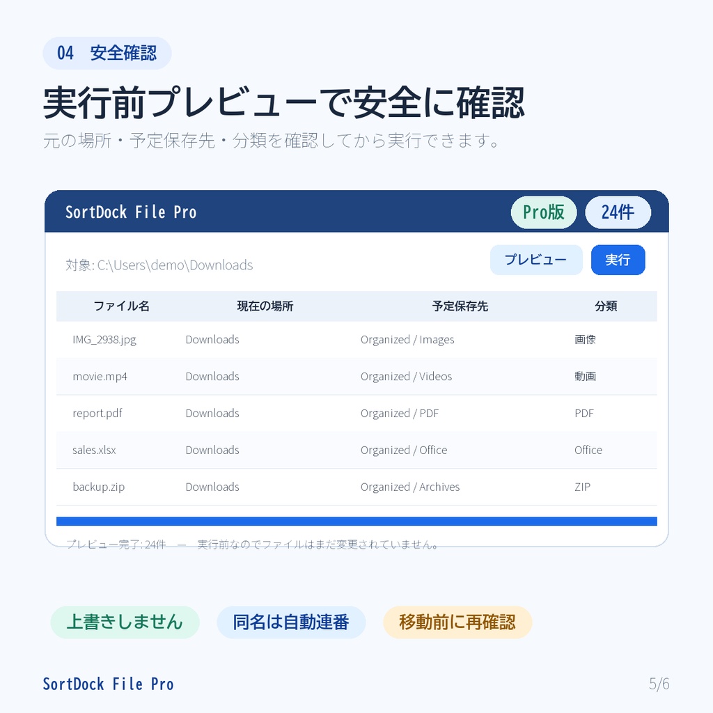 SortDock File Pro|画像・動画・PDFを自動整理するWindowsアプリ