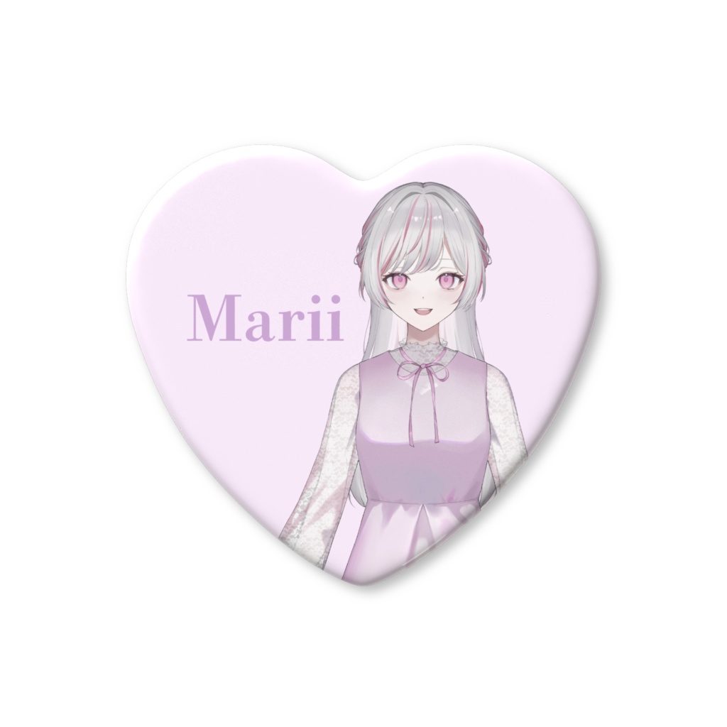 まりぃハート缶バッジ