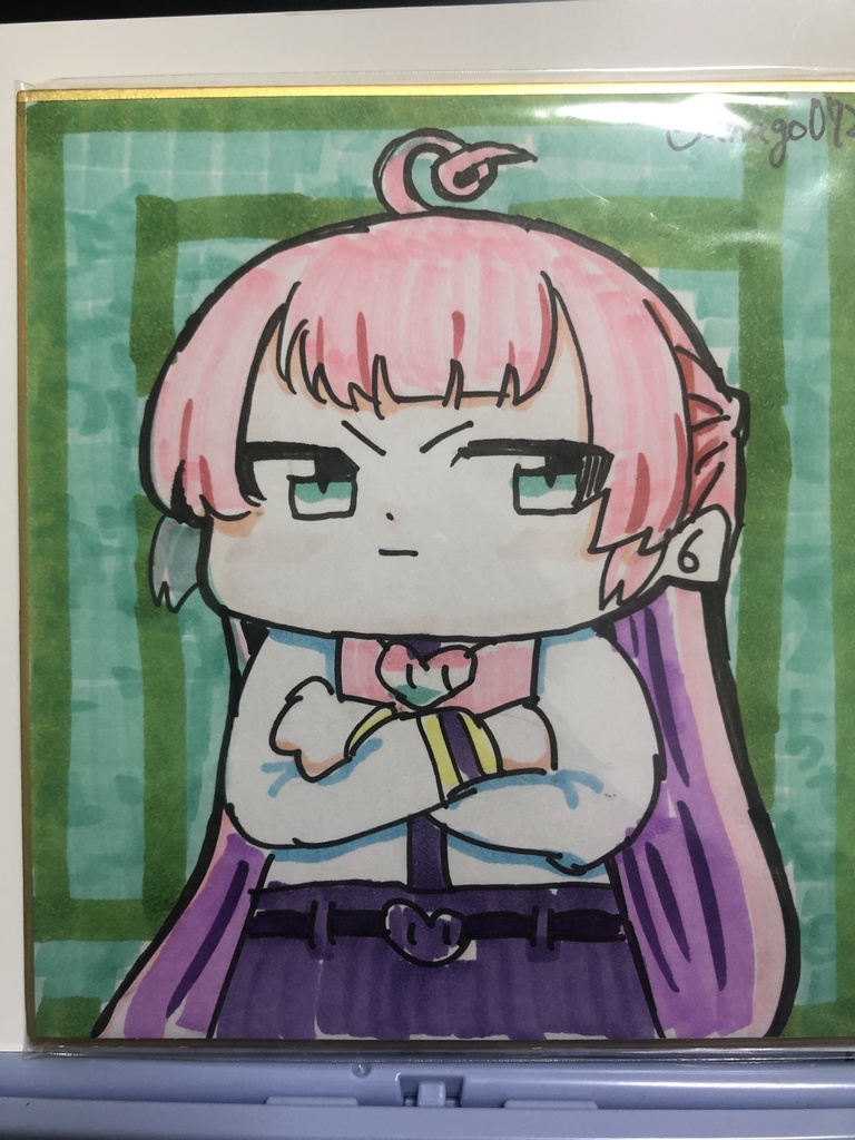直筆カラーミニ色紙　ダイアちゃん