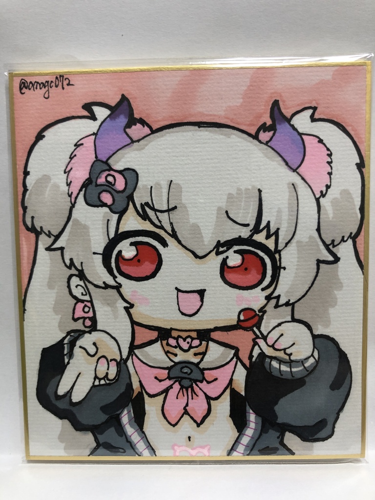 直筆ミニ色紙　ギャルアロ