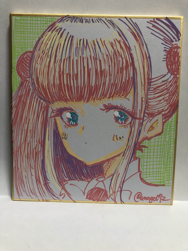 直筆ミニ色紙　モモコ