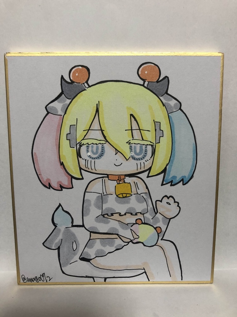 直筆ミニ色紙　キャトルミューティレーション