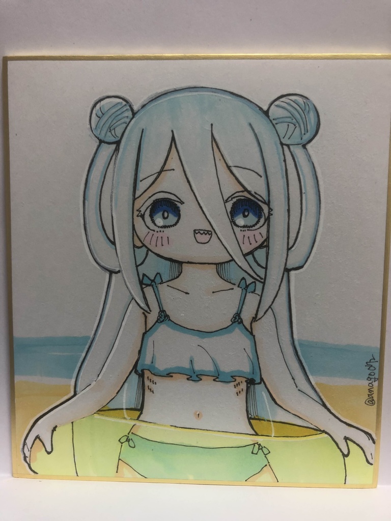 直筆ミニ色紙　弟子～水着じゃよ～