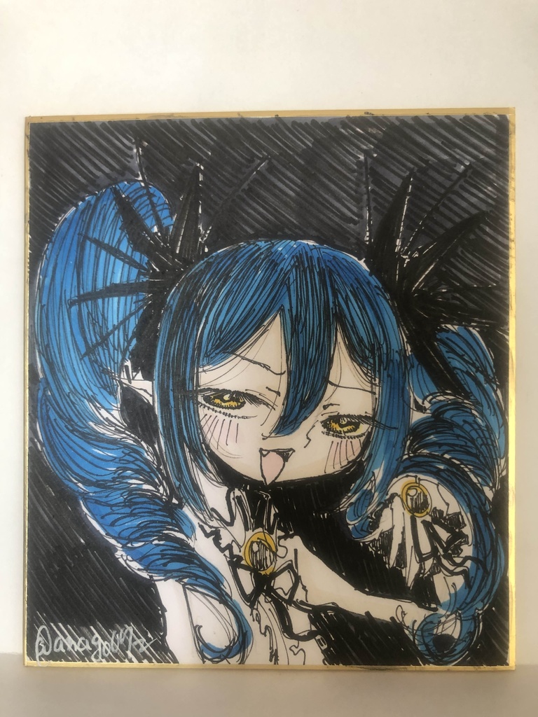 直筆ミニ色紙　あふふ