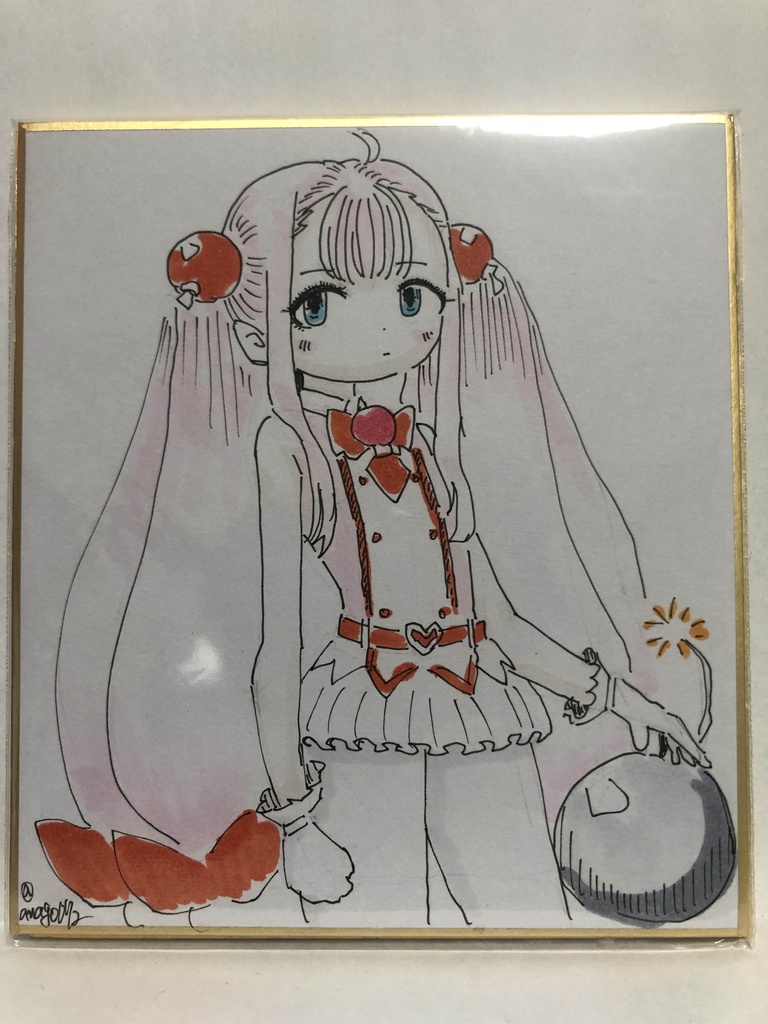 直筆ミニ色紙　モモコ