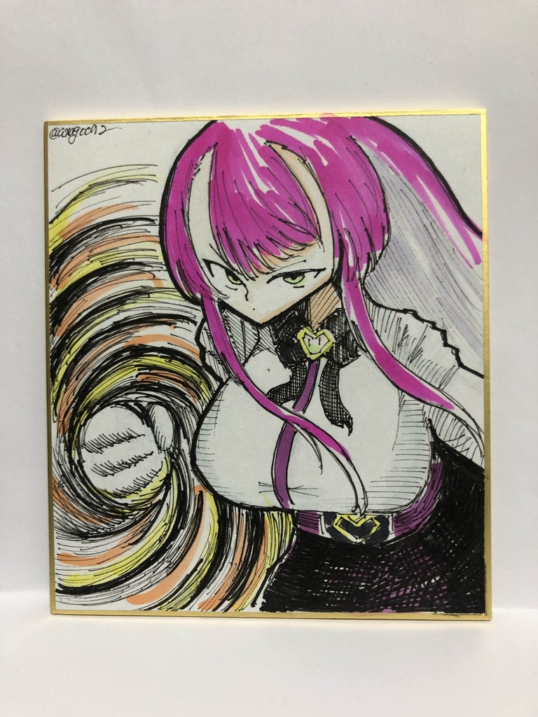 直筆ミニ色紙　らぶはむ大三げんこつ！