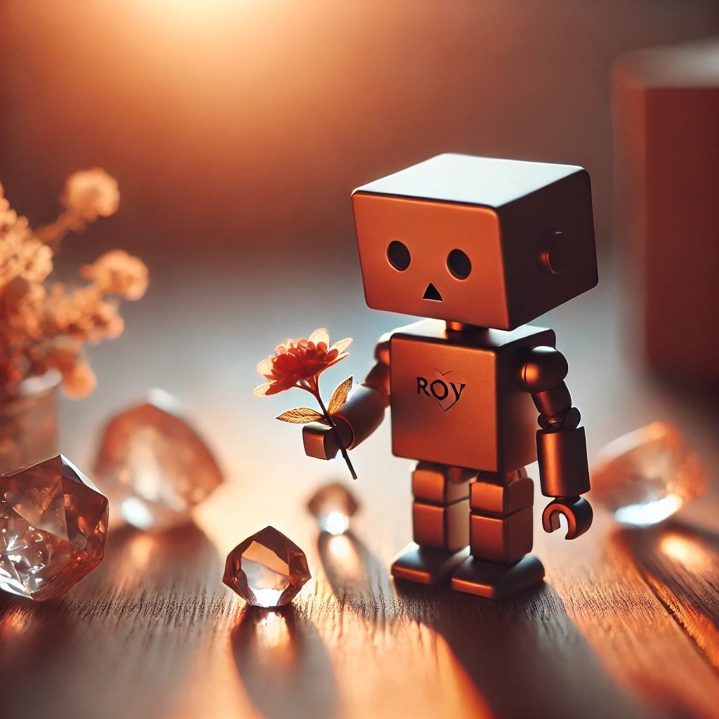 夕日の部屋のロボット