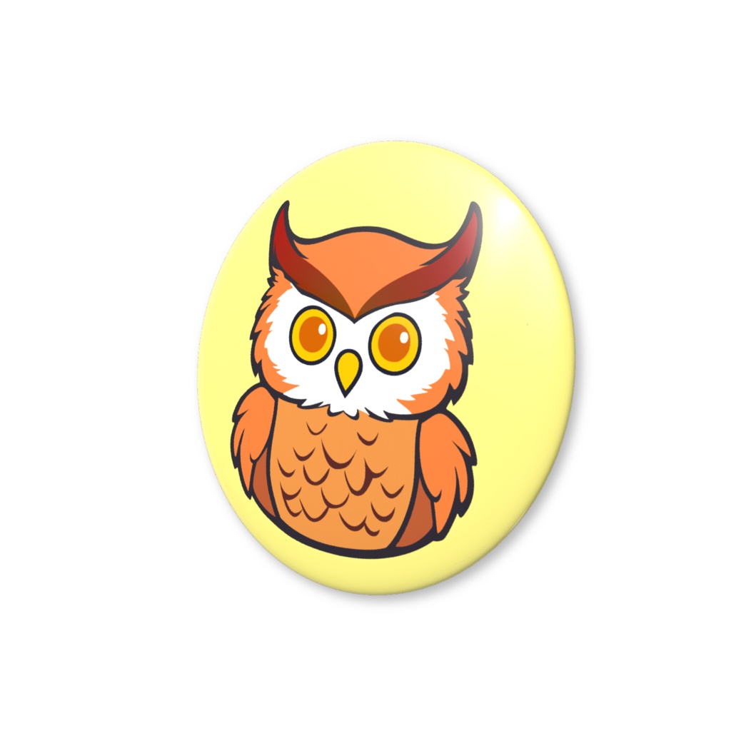 【受注生産】ミミズクマーク缶バッジ(25mm)