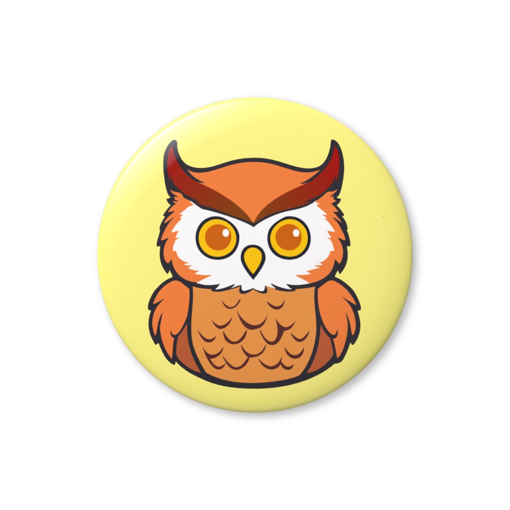 【受注生産】ミミズクマーク缶バッジ（25mm）