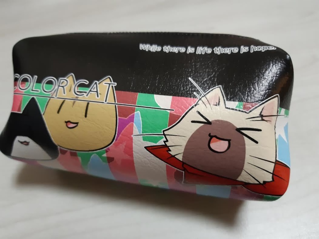 色猫卓ポーチ