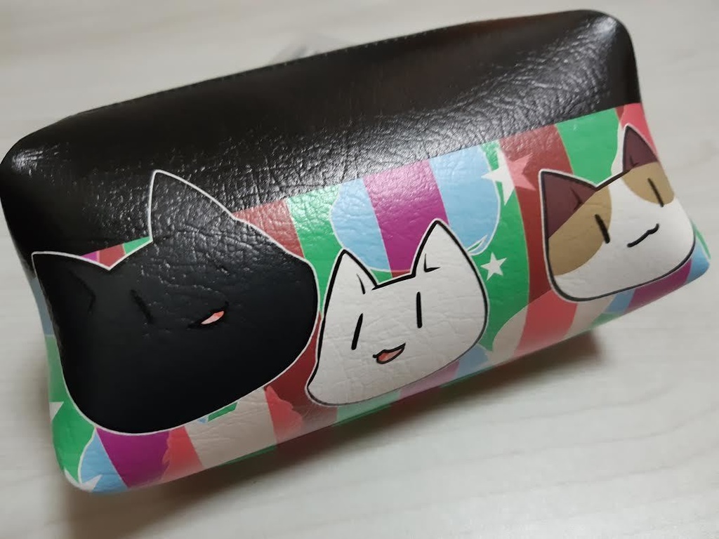 色猫卓ポーチ