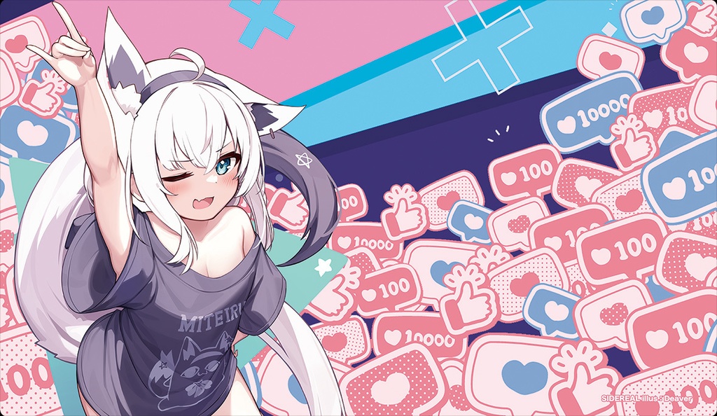 アウトレット 美品 プレイマット VTuber ホロライブ 白上フブキ 211219