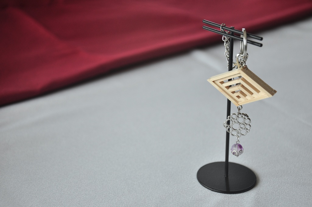 組子バッグチャーム 日光一文字