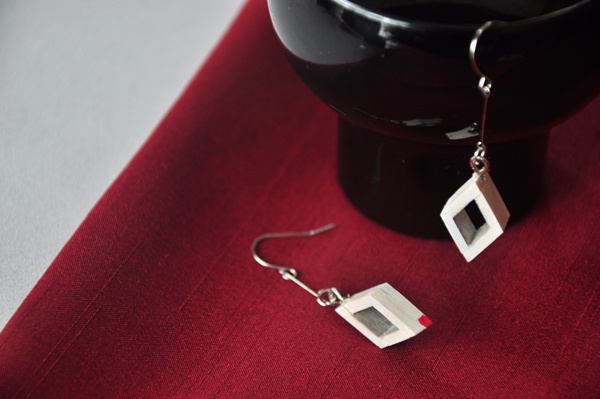 組子ピアス・イヤリング 山鳥毛