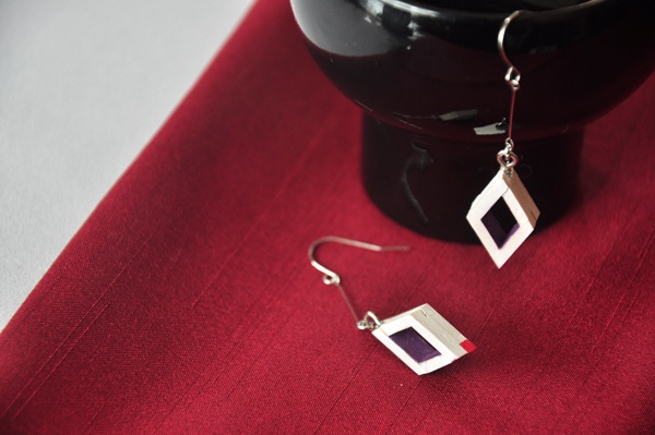 組子ピアス・イヤリング 日光一文字