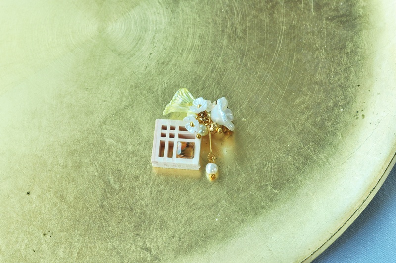 組子花格子アクセサリー 髭切