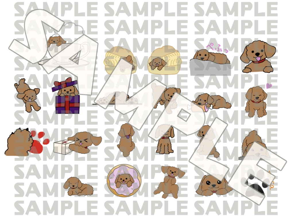 モカといっしょフレークシールセット コンプリート組