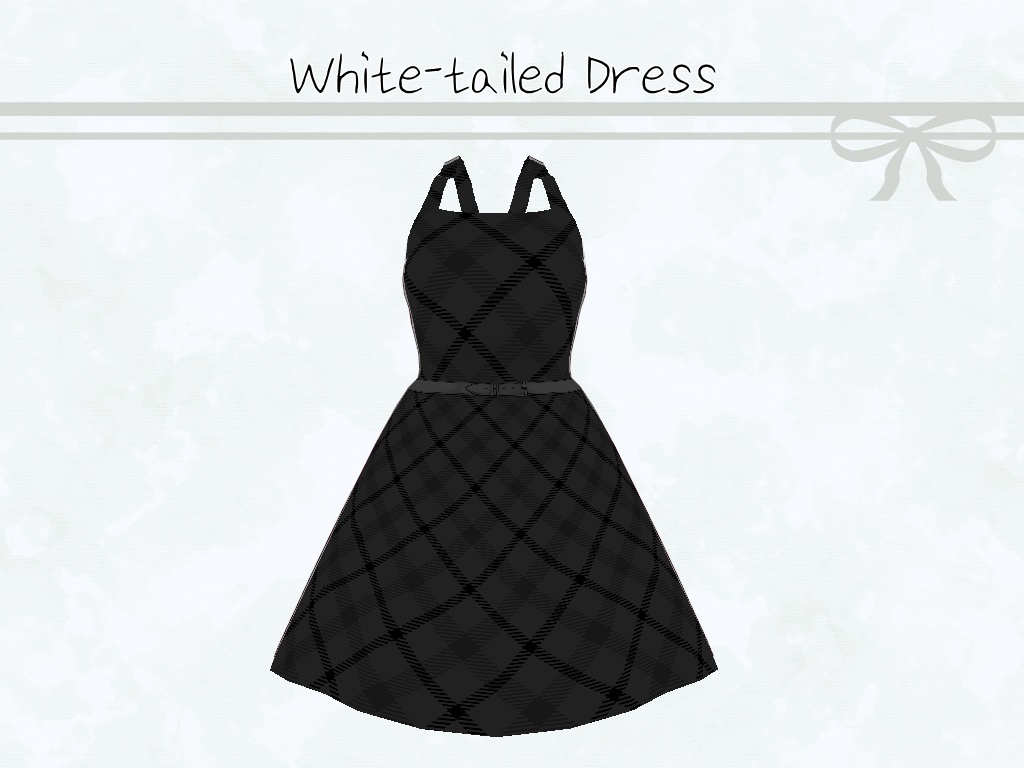 【β&正式版】[Vroid]White-tailed Dress