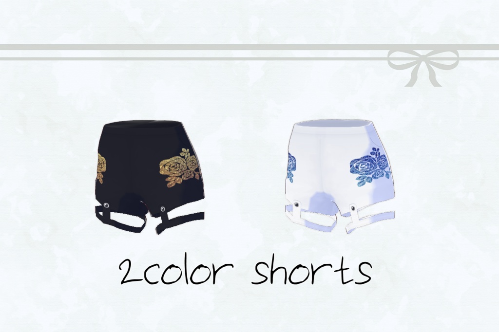 【β&正式版】[Vroid]2Color Shorts