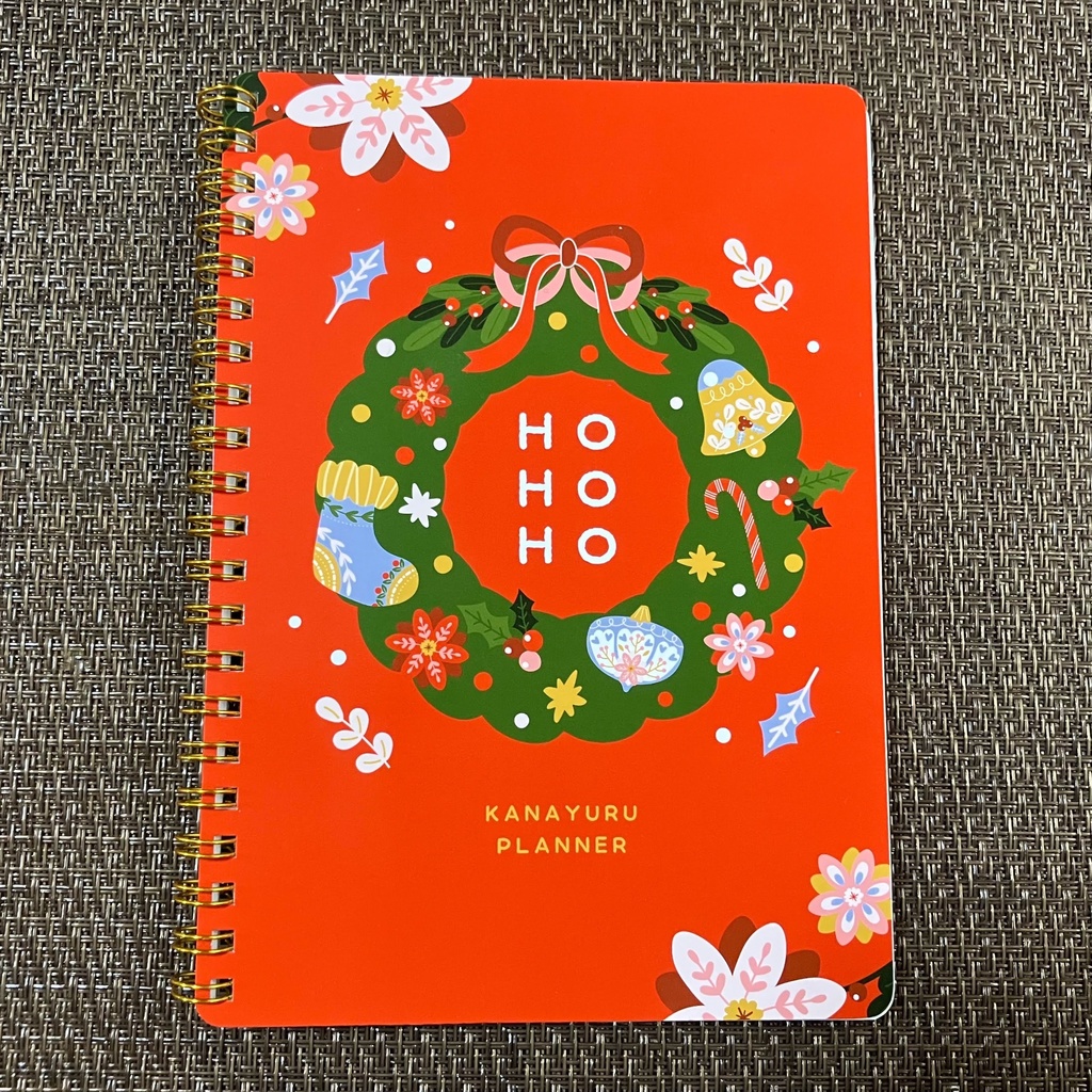 ［手帳］かなゆるプランナー【クリスマスリース】1日2ページ・B6・50枚