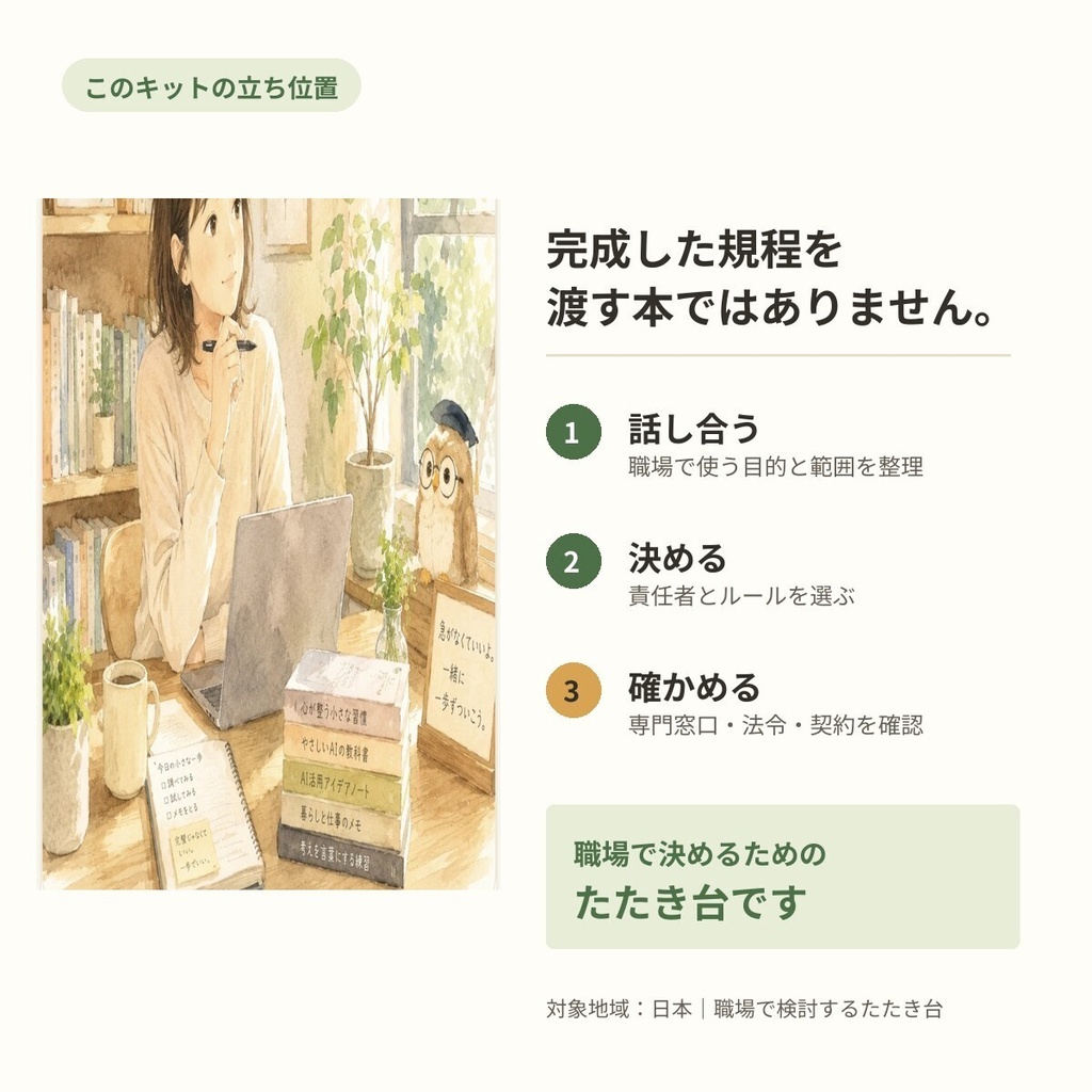 やさしい職場AIルールづくりキット(ガイド本体PDF)