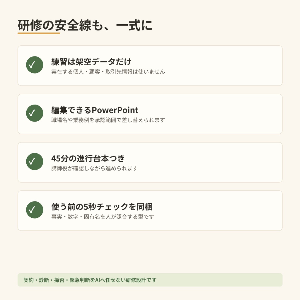 職場でAIを始める45分ミニ研修セット