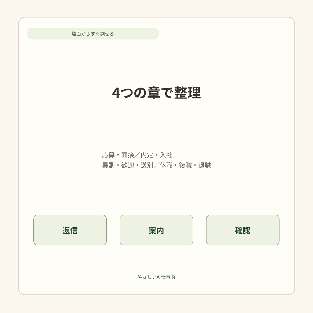 採用・異動・退職の文面25