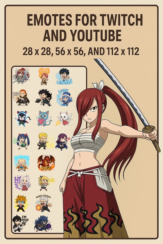 20 Fairy Tail Emotes